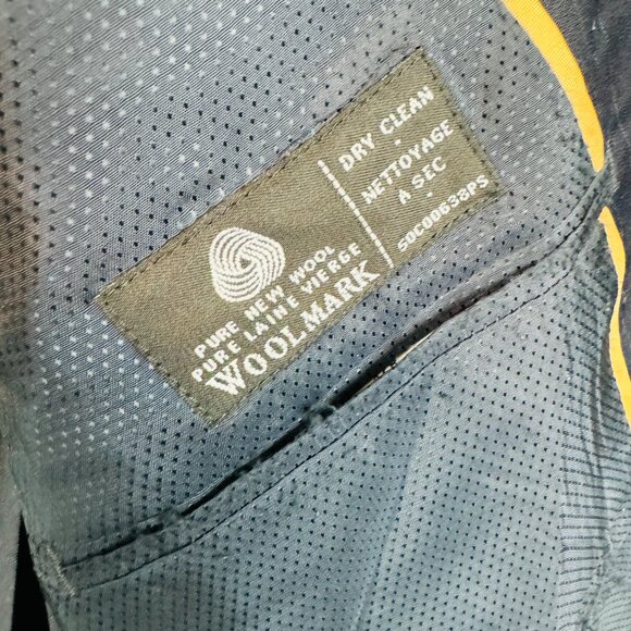 Michael Michael Kors 2 pc suit 42R Blazer 36 X 28 Trousers blue striped wool - Picture 9 of 12